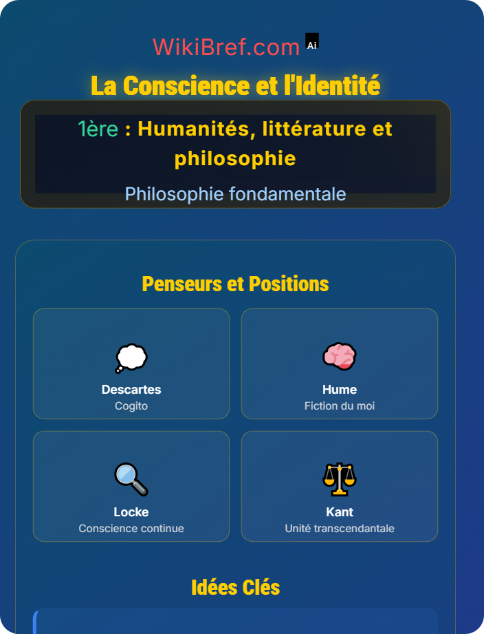 La conscience et l’identité Thèmes philosophiques majeurs
