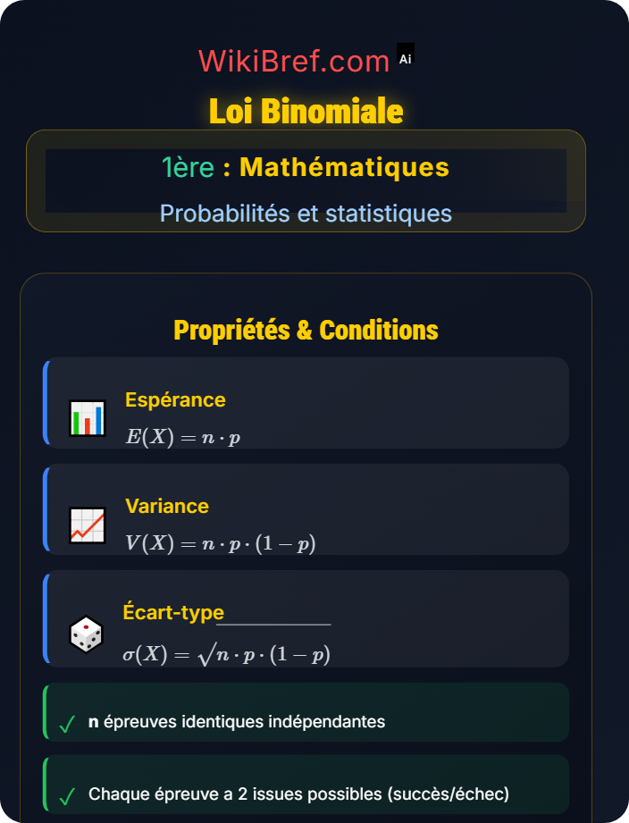 Loi binomiale Variables aléatoires