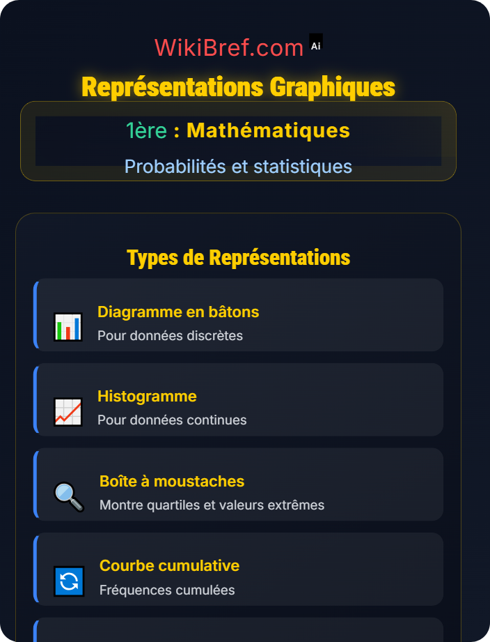 Représentations graphiques Statistiques descriptives avancées