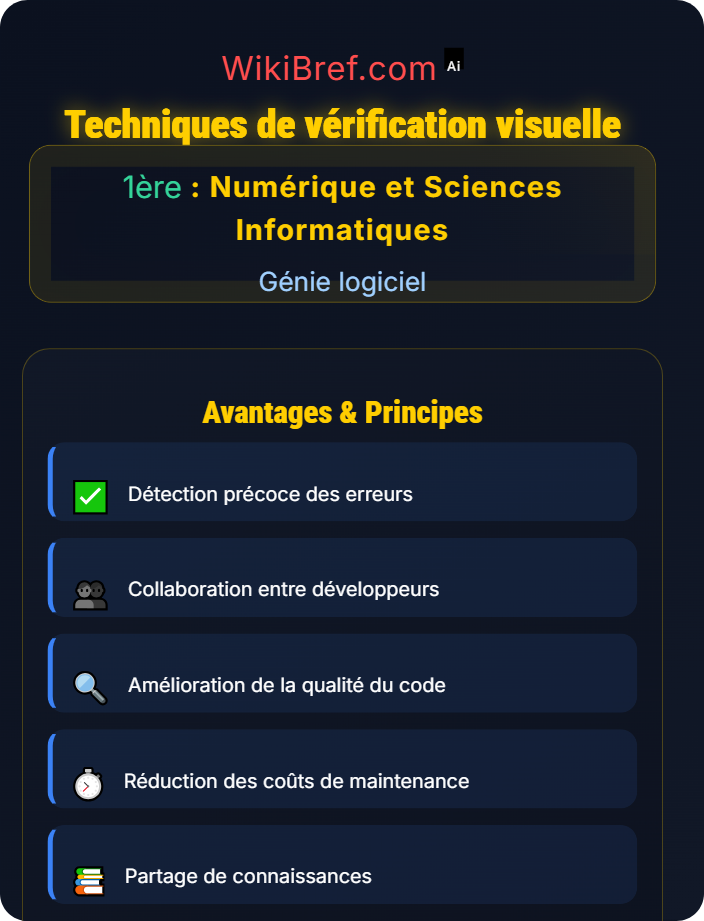 Techniques de vérification visuelle Débogage et vérification