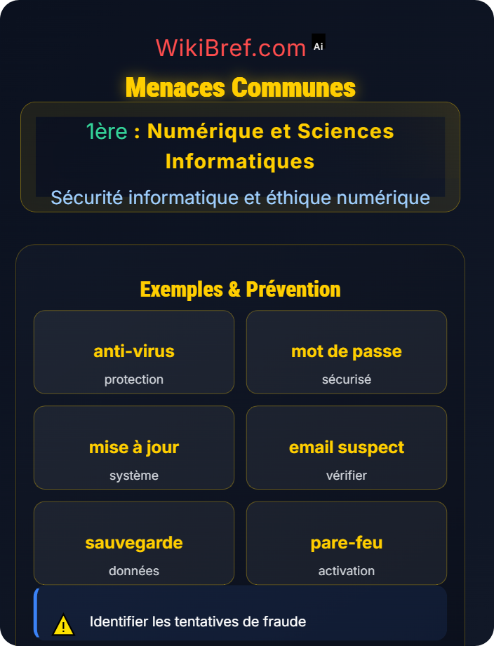 Menaces communes Principes de sécurité