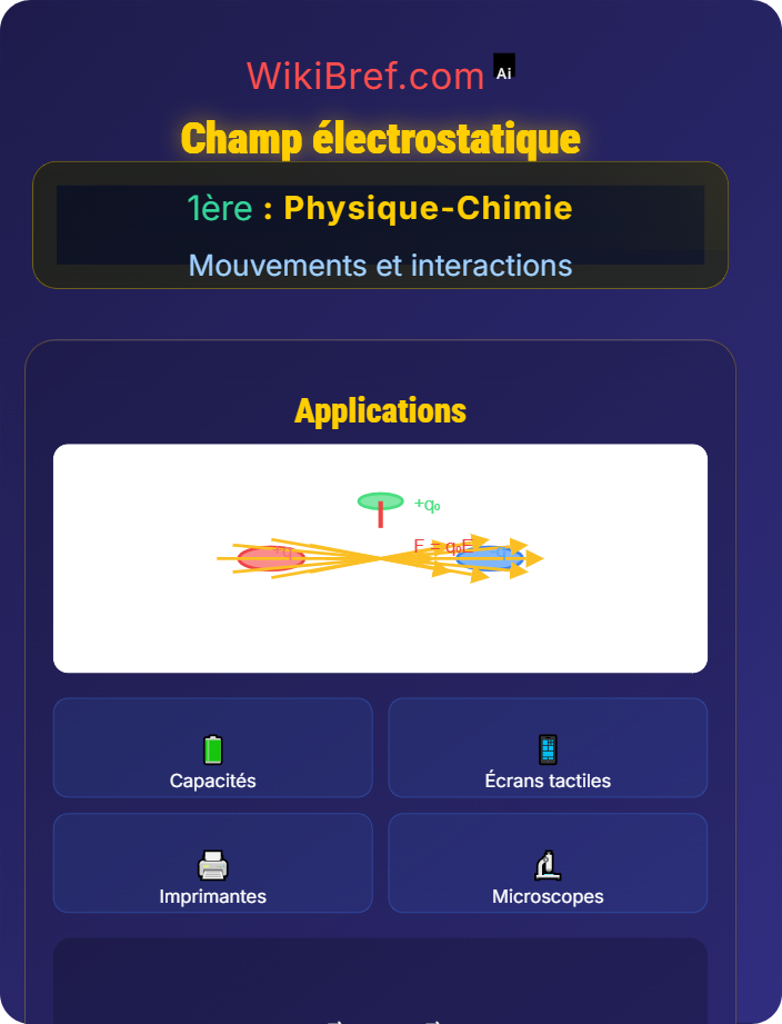 Champ électrostatique Champs de forces