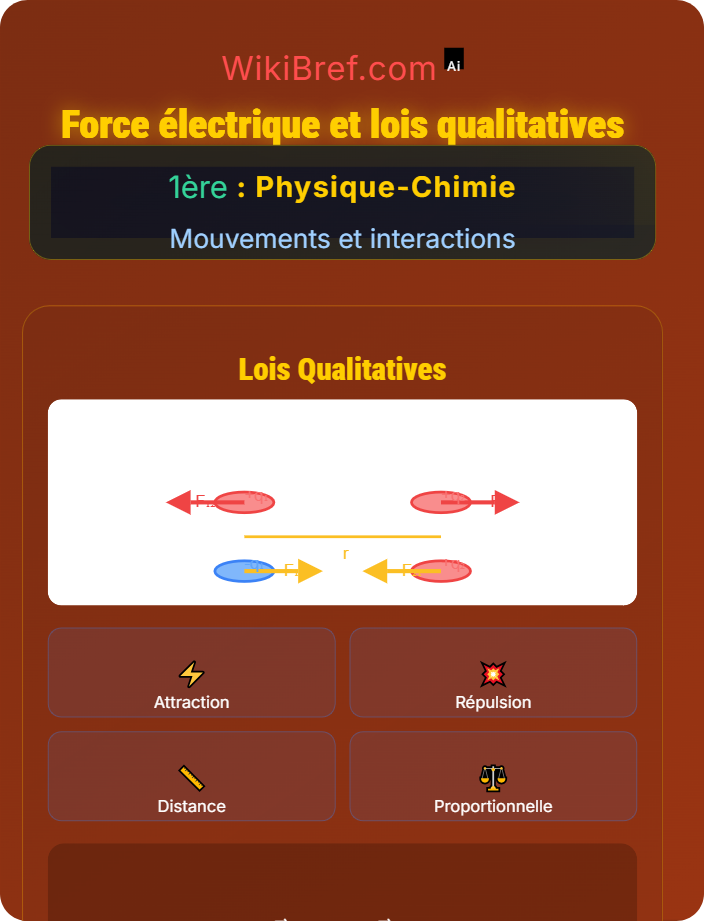 Force électrique et lois qualitatives Champs de forces