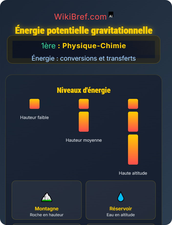 Énergie potentielle gravitationnelle Énergie mécanique