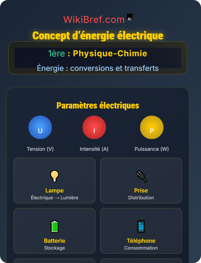 Concept d’énergie électrique Énergie électrique