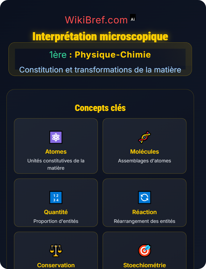 Interprétation microscopique La mole et les grandeurs associées