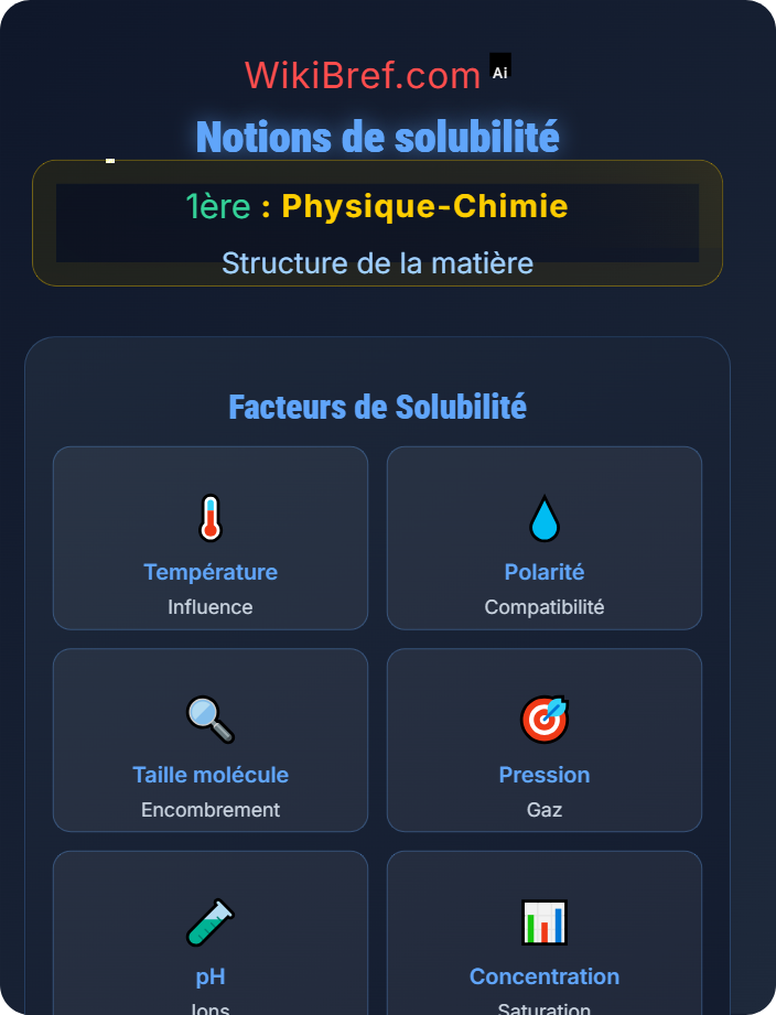 Notions de solubilité Solubilité et extraction