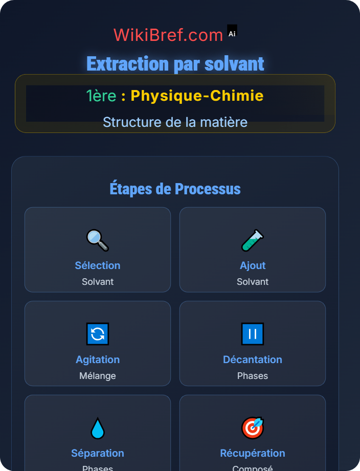 Extraction par solvant Solubilité et extraction