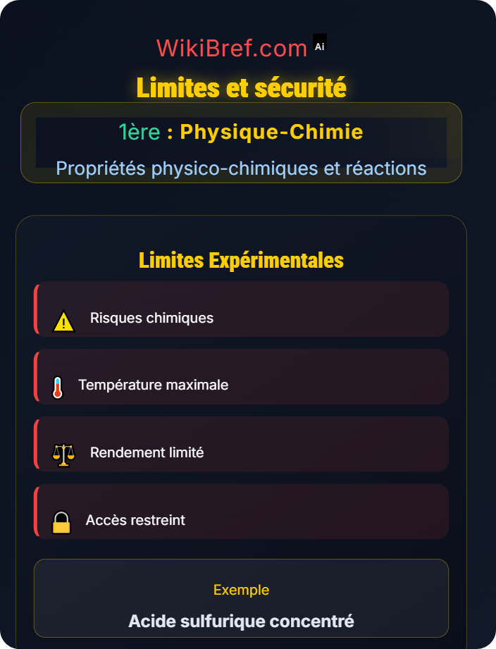 Limites et sécurité Synthèse en chimie organique