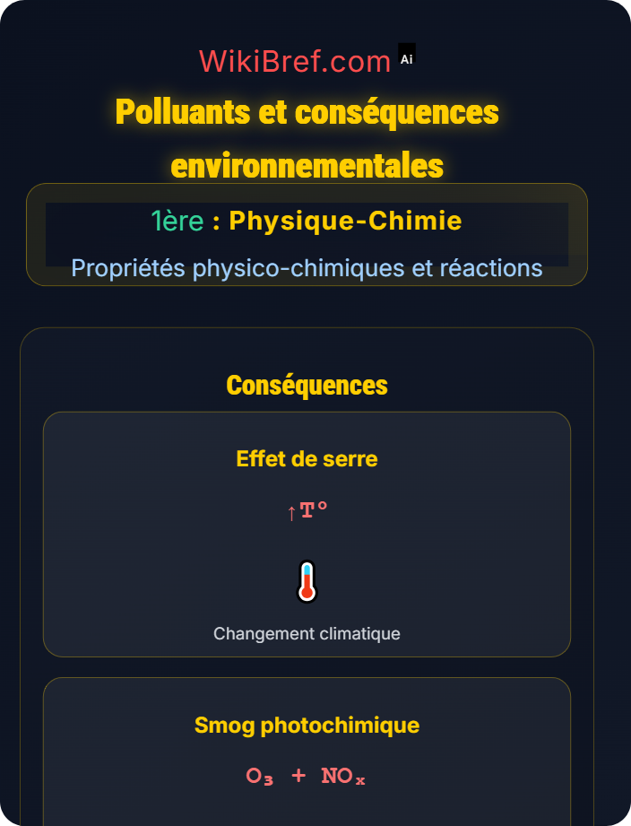 Polluants et conséquences environnementales Réactions de combustion