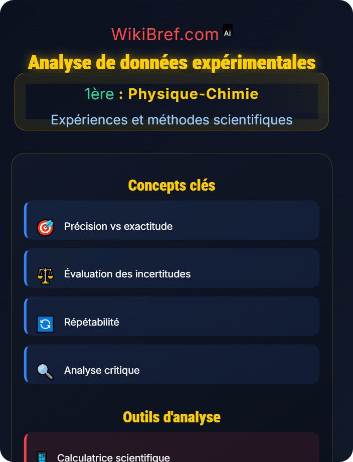 Analyse de données expérimentales Utilisation d’outils et d’instruments