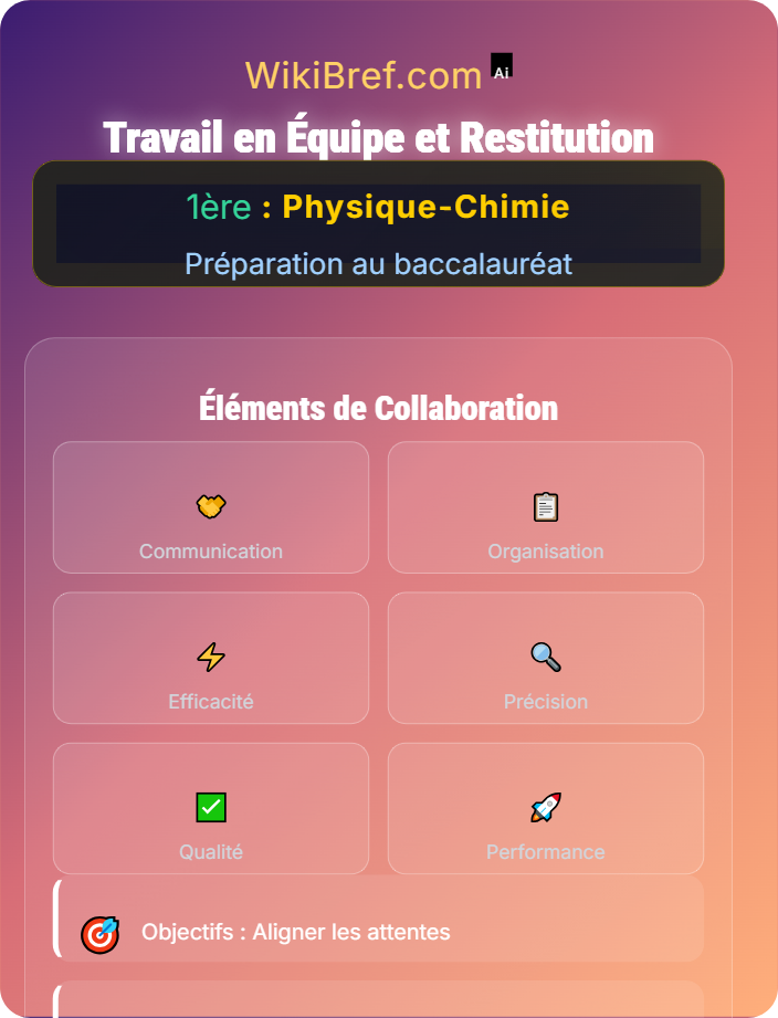 Travail en équipe et restitution Compétences transversales