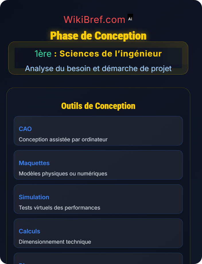 Phase de conception Phases d’un projet d’ingénierie
