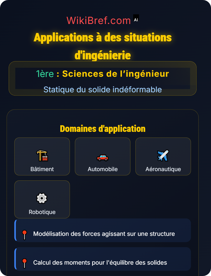 Applications à des situations d’ingénierie Calcul vectoriel appliqué