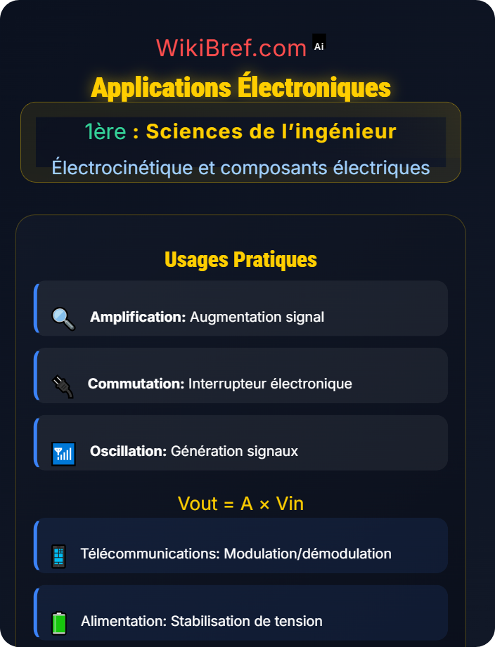 Applications électroniques Composants actifs