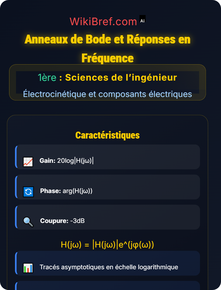 Anneaux de Bode et réponses en fréquence Outils d’étude électrique