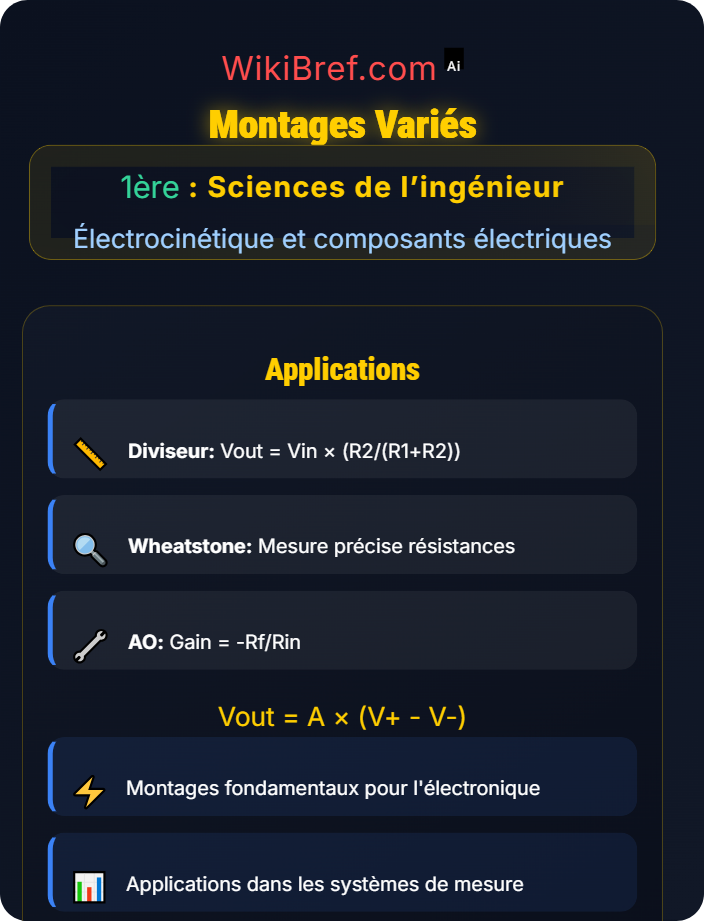 Montages variés Outils d’étude électrique