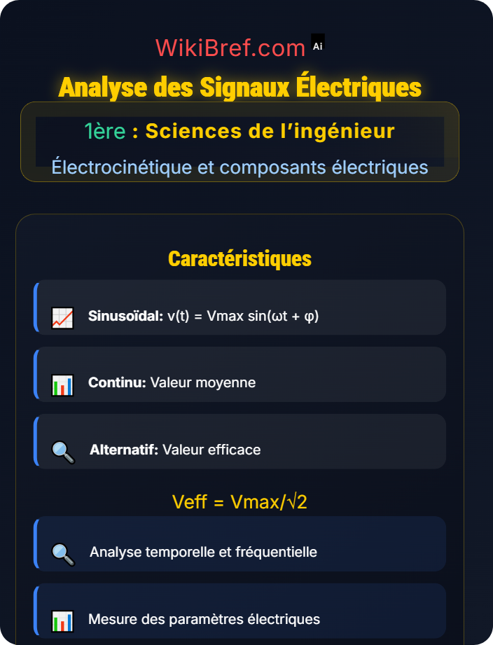 Analyse des signaux électriques Outils d’étude électrique