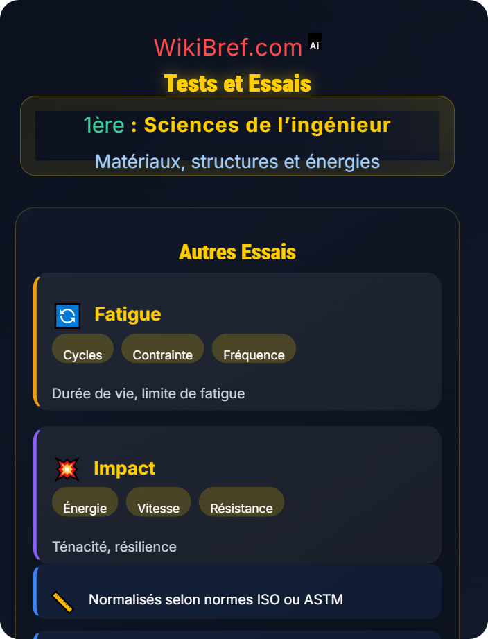 Tests et essais Structures et contraintes