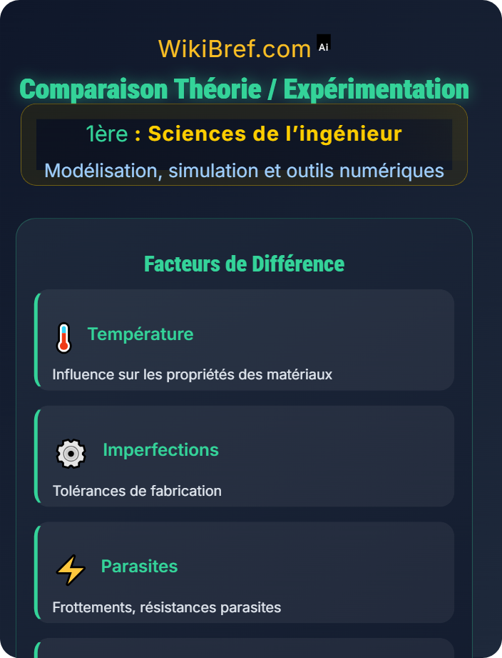 Comparaison théorie / expérimentation Simulation de systèmes