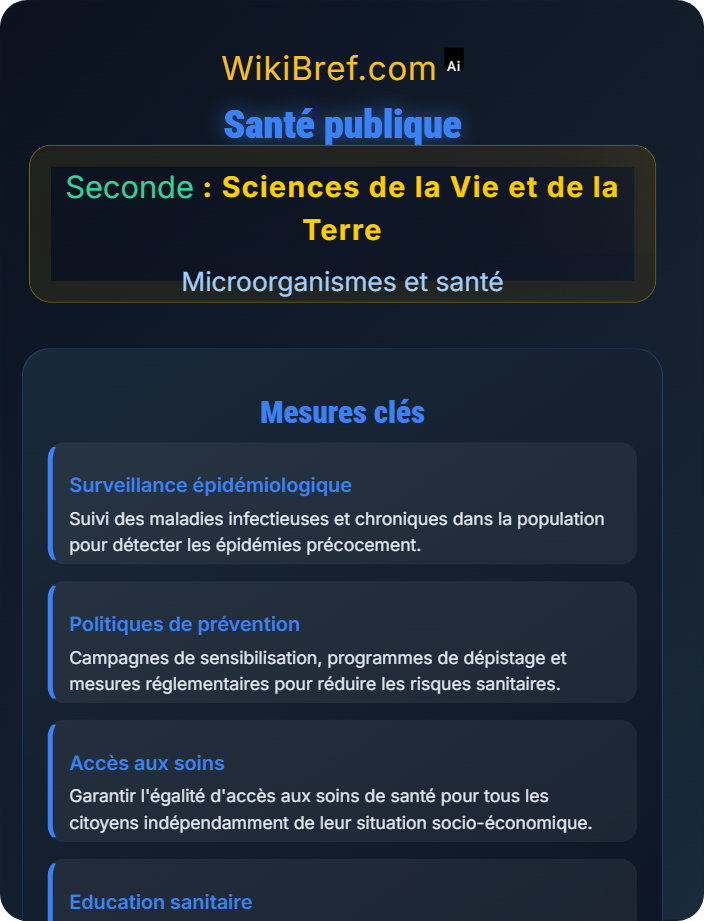 Santé publique Immunité et résistance aux infections