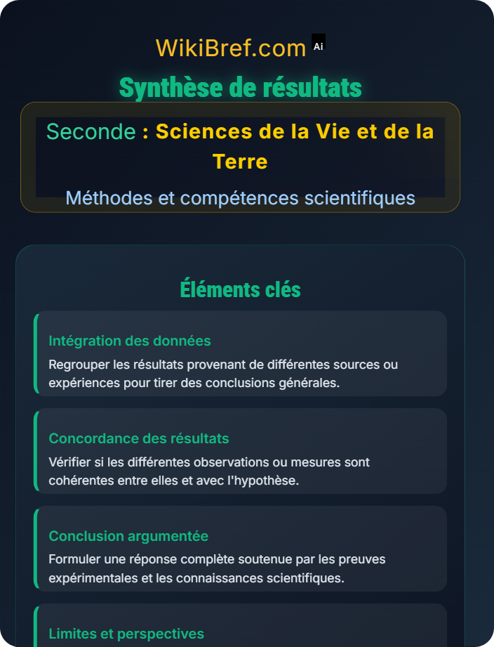 Synthèse de résultats Analyse de documents scientifiques