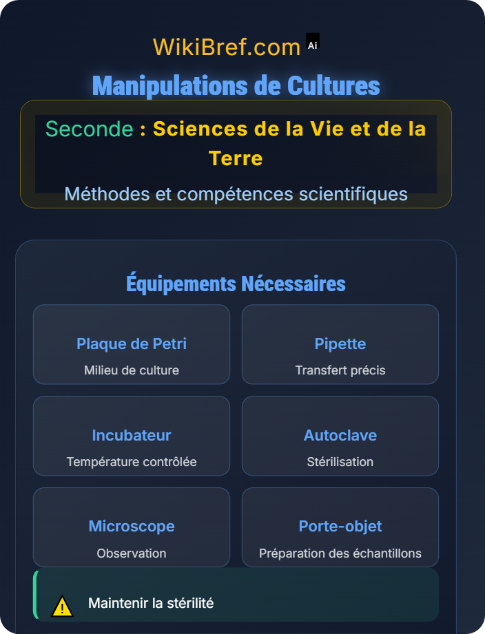 Manipulations de cultures Sécurité en laboratoire et terrain