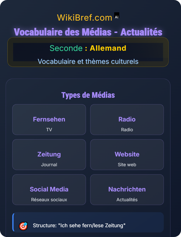 Vocabulaire des médias Actualités et médias
