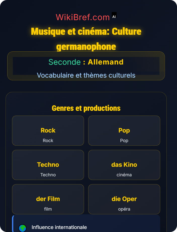 Musique et cinéma Culture germanophone : traditions et fêtes