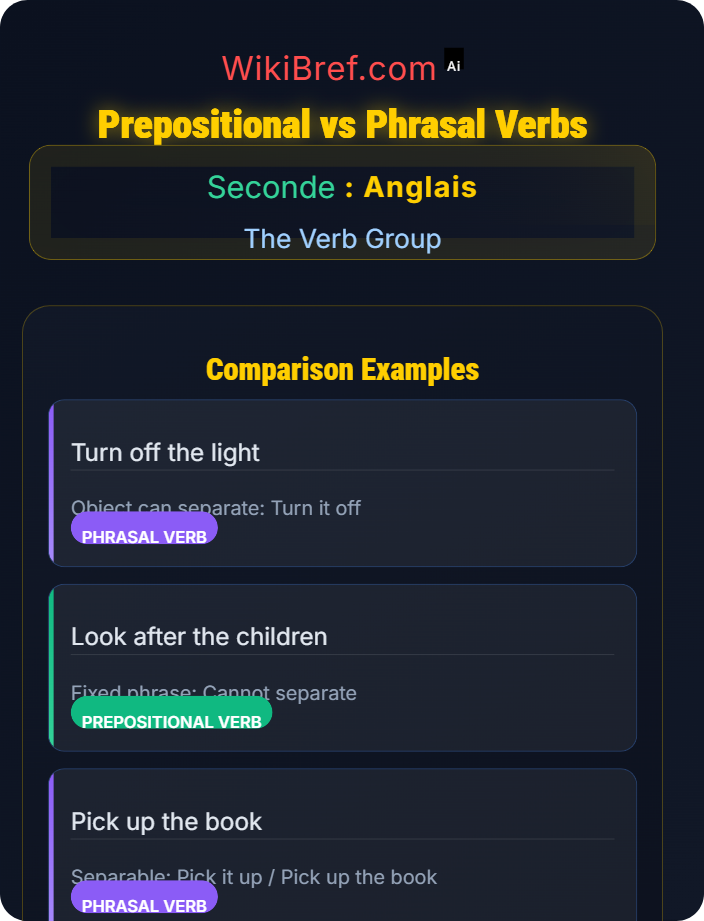 Prepositional verbs vs phrasal verbs Phrasal Verbs and Prepositional Verbs
