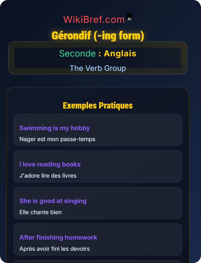 Gerund (-ing form) Infinitive and Gerund Forms
